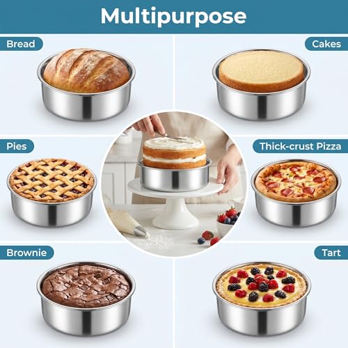 Cake Pan, Set of 6, 6 Inch, Round