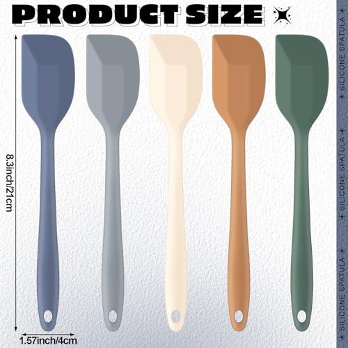 Honeydak 24 Pieces Mini Silicone Spatulas, 8.3 Inch Small Rubber Spatula Heat Resistant Non Stick Seamless Design Flexible Scrapers Kitchen Use Cooking Baking Tool (Vibrant Color) - color: Vibrant Color