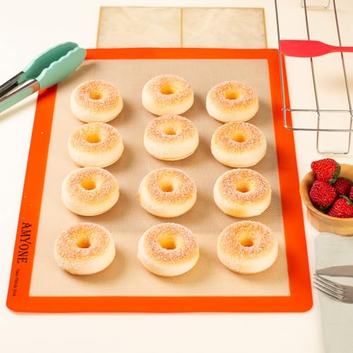 AMYONE Silicone Baking Mat for 2/3 Size Sheet Pan, Platinum, 15x21" Big - size: 19.7"L x 13.6"W