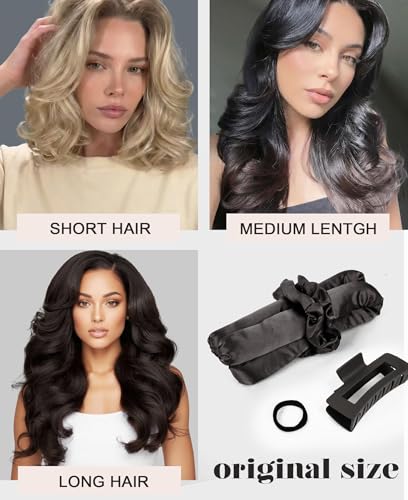 Original Satin Heatless Curls Overnight Curling Rod Set - color: ORIGINAL Onyx