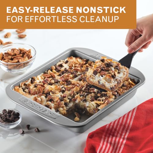 Farberware Nonstick Bakeware 9-Inch Square Cake Pan, Gray - color: Gray