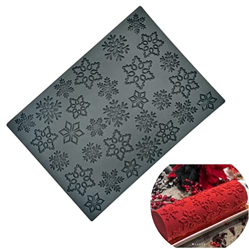 Christmas Snowflake Pattern Kit Set Texture Mat Silicone Cake Mold Mousse Dessert Bakeware Tools