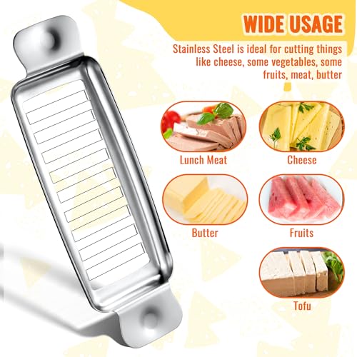 Stainless Steel Butter Cutter for Uniform 1/4-Inch Cheese and Butter Slices