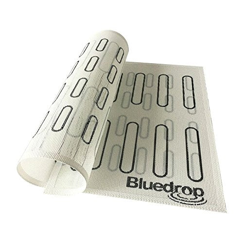 Bluedrop Eclair Baking Sheets Perforated Silicone Baking Mats For Bread Cookies Open Mesh Non Stick Oven Liner - size: 40x60cm Eclair Mat (12.5x2.5cm+6x1.8cm Shape)