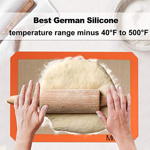 Best German Silicone Baking Mat, 2 Half Sheets + 1 Macaron Sheet - color: Macaron Baking Mat, size: 2 Half Sheets + 1 Macaron Sheet (Set of 3)