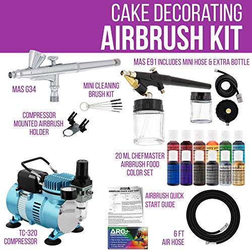 Master Airbrush Cool Runner II Airbrush Cake Decorating Kit with Dual Fan