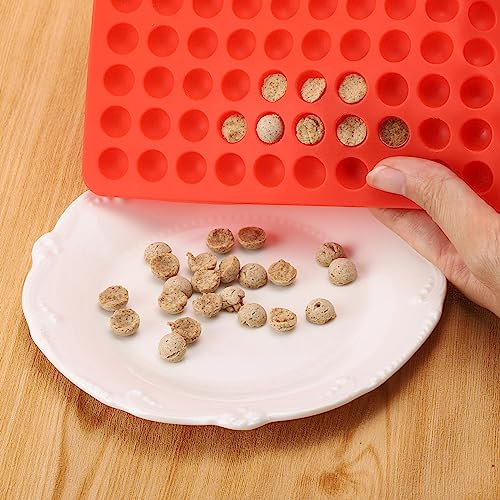 2 Pcs Mini Round Silicone Molds, 468 Cavity Semi Sphere Molds for Homemade Chocolate Chips, Candy, Baking, Wax Melts Beads, Ice Balls, Dog Training Treats - size: 2 of 468 Cavity-Mini Size