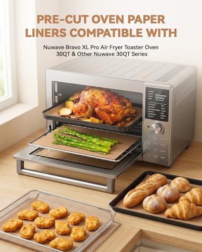 125PCs Air Fryer Parchment Paper Liners for Nuwave Bravo XL Pro 30QT - size: For Nuwave 30QT Series