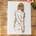 TIAMECH A4 Reusable Shy Dress Girl Stencil for Painting - style: Shy Dress Girl