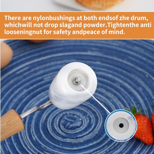 Tianman Small Marble Dough Roller Non-Stick T-Type,For Cake Baking Tortilla Fudge Pizza Cookies & Other Kitchen Baking Cooking(2.7"White). - color: 2.7" White, size: 2.7"