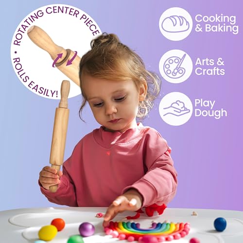 Kids Mini Rolling Pins 8 Inch, 6 Pack