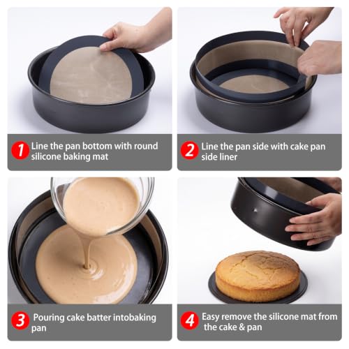 Non Stick Cheesecake Baking Mat, Reusable Springform Pan Liner