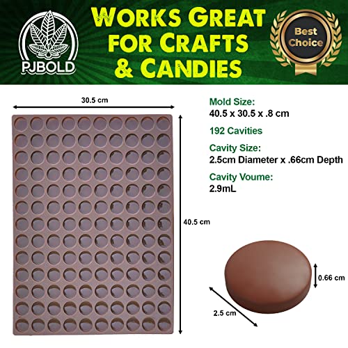 Round Silicone Candy Mold - Half Sheet - size: Round