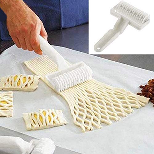 Pastry Lattice Roller Cutter 45mm Wheel Diameter 190mm Length ABS Material for Pie Crust Design Baking Tool Cutting Efficiency Home Bakers Saving Time in Dessert Preparation