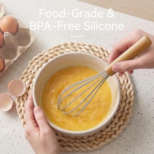 Silicone Kitchen Utensils Set, Heat-Resistant Cooking Utensils, BPA-Free - color: Khaki