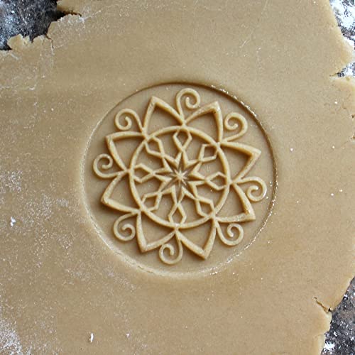Large Wood Cookie Stamp, 3.1 inch (Holiday Star CS8-006) - color: Holiday Star CS8-006