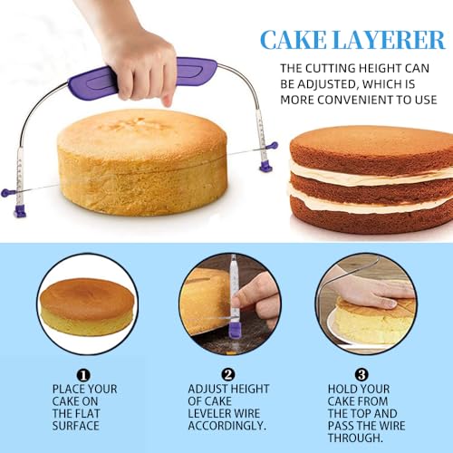 179PCS Cake Pan Set for Baking,3PCS Springform Round Cake Pans(4,7,9 Inch)