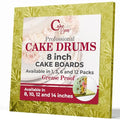 Cakebon Cake Boards 8" Gold Square Cake Drums 1/2" Wrapped Edge 1Pack - color: Gold, size: 8 Inch