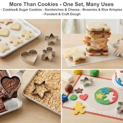 LUBTOSMN 2 Pcs Cowboy Cowgirl Cookie Cutter Set, 3.5" Dishwasher-Safe