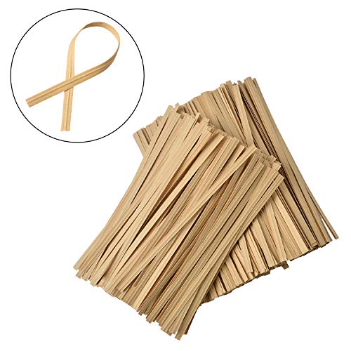 500 Pcs 5" Kraft Paper Twist Ties Reusable Bread Ties, for Party Cello Candy Bread Coffee Bags Cake Pops - color: Kraft Paper