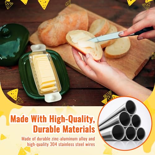 Stainless Steel Butter Cutter for Uniform 1/4-Inch Cheese and Butter Slices