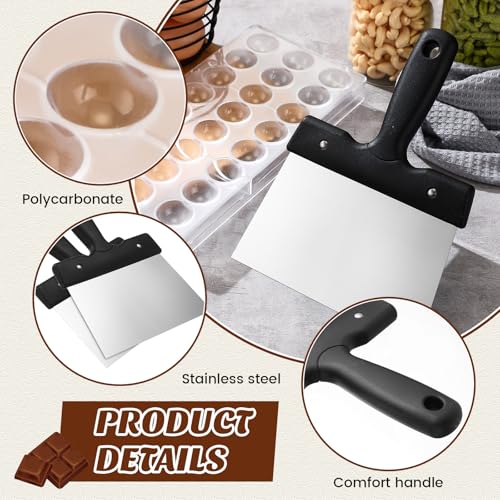 Baderke Polycarbonate Chocolate Molds 21 Cavity with Scraper,Bullet
