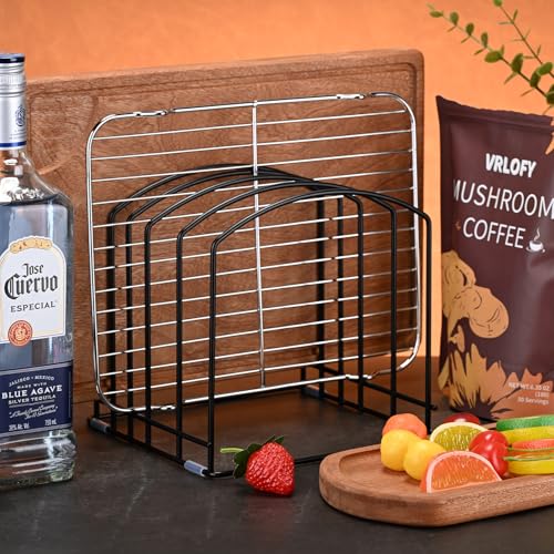 Cutting Board Organizer, Matte Black - size: 1 Pack | 2 Wide (1.38") & 3 Narrow (0.78") Slots