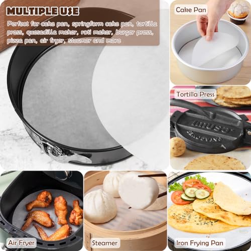 BYKITCHEN 220pcs 7 Inch Parchment Paper Rounds for Springform Pan, Cake Pan - size: 7 INCH