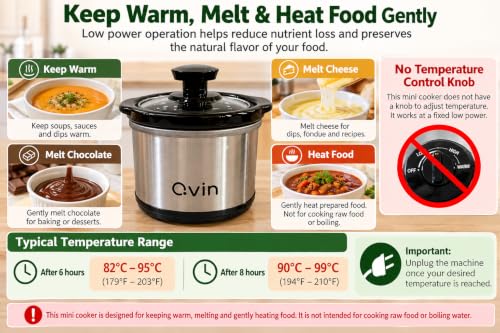 0.65 qt slow cooker warmer, fondue pot set,chocolate melting pot