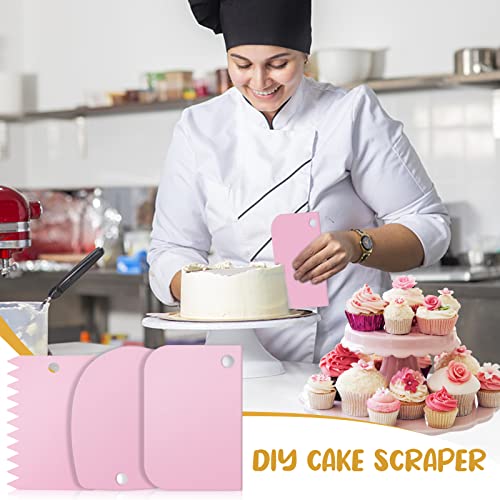 Dessert Decorating Syringe Set, Stainless Steel Frosting Piping Kit - color: Pink