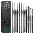 10 Pcs Fine Paint Brushes for Detail, Set with Case Holder