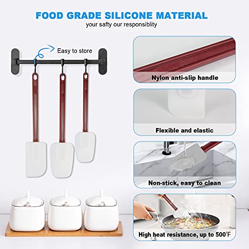 Heat Resistant Silicone Scraper Spoonula Commercial Rubber Spatula, 9.5IN - size: 2 x 9.5'' Spatula