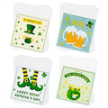 Jagrove 100PCS Cellophane Bags 4X4 Inch Green Lucky Shamrock Self Sealing Goodie Candy Cookie Snack Treat Bags for St. Patrick’s Day Irish Party Supplies Bakery - color: St. Patrick A, size: 100 Count (Pack of 1)
