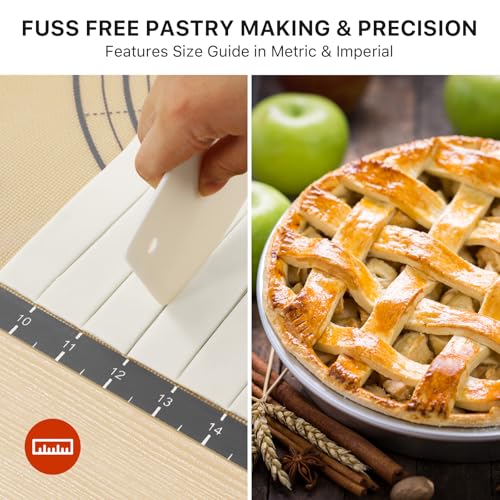 DANIA & DEAN 26"x16" Extra Thick Silicone Baking Mat for Pastry and Bread - color: Gray, size: 26"L x 16"W