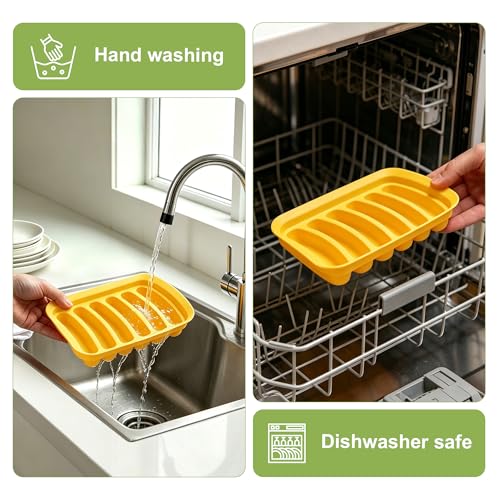 Silicone Baking Molds, Sausage-Shaped - color: Yellow
