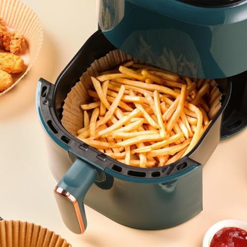 ROOM127 Air Fryer Liners Disposable, 6.3 Inch Round Brown Liners, 300 Count - size: 6.3"Round*300
