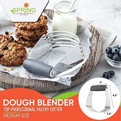 Spring Chef Medium Dough Blender Hand Tool - Durable Pastry Cutter - Gray - color: Gray, size: 3" Medium