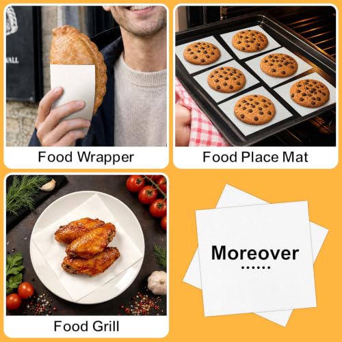EcoDispose 300 Sheets Non-Stick Hamburger Patty Paper, 5" x 4.75", White - color: White, size: 5"×4.75" Square