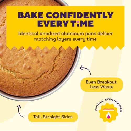 Wilton Aluminum Round Cake Pan Set, Made Without PFAS, 9 x 2 in - size: 9 x 2 in. (Pack of 2)