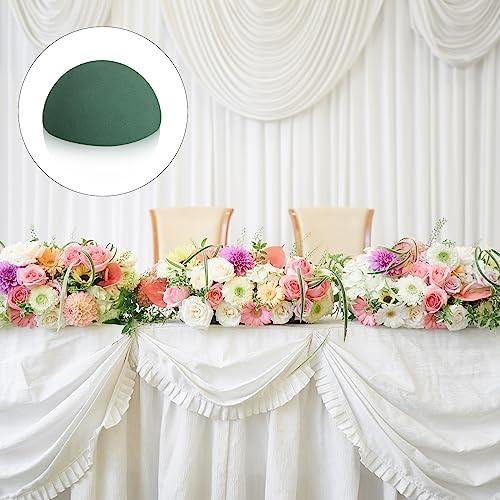 Shihanee 7.5 x 3.75 Inches 8 Pcs Half Ball Floral Dry Foam - size: 7.5 x 3.75 Inches
