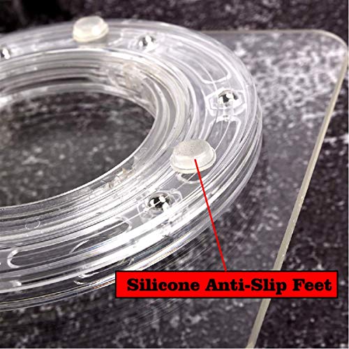 SANGLE SOPFFY 6.4-Inch Square Acrylic Cookie Turntable with Non-Slip Mat | Cake & Cupcake Decorating Rotary Stand (6.4 Inch) - size: Turntable