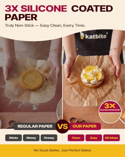 Katbite Lotus Tulip Cupcake Liners 200PCS, Premium Parchment Baking Liners