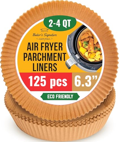 Small Round Air Fryer Liners 6.3", 125 Pcs Disposable for 2-4 qt Basket - color: 6.3" Round