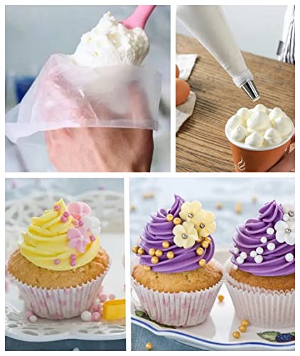 21 Inch Icing Piping Bags,100 Pcs Durable Anti-rupture Frosting Piping Bags Disposable for Wedding Cake Birthday Party Dessert Cookie Biscuit Cupcake Decorating - size: 100 pcs 21 inch large piping bags