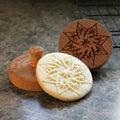 Large Wood Cookie Stamp, 3.1 inch (Pinwheel CS8-028) - color: Pinwheel CS8-028