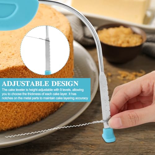 Cake Leveler & Slicer, Adjustable Cake Cutter Slicer Leveler - color: Blue