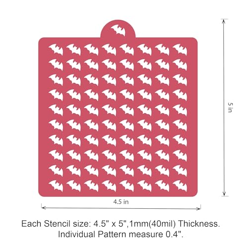 4 Pack Reusable Royal Icing Sprinkle Stencils Gem Glitter Stencils Bakery Stencil Template Set for Cookie Cake and Cupcake,Crafts DIY Tumblers Reusable Glitter & Gem Template Set (Animal-2) - style: Animal-2
