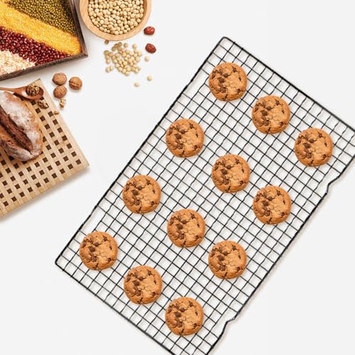 Haploon 6 Pack Cooling Racks 16x10 Inch Black Nonstick Wire Baking Rack Set