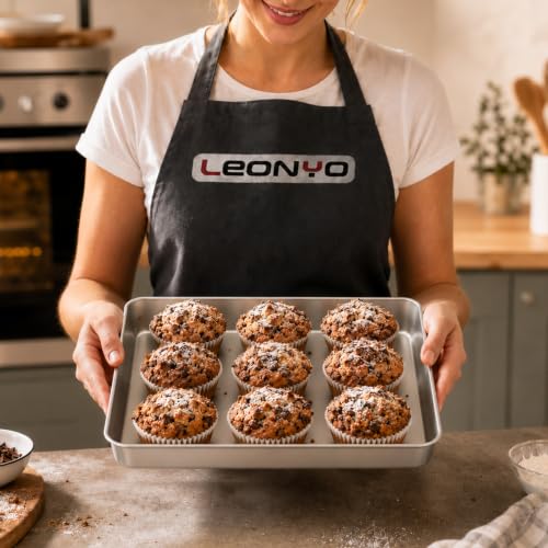 Leonyo 9.3 x 7 Inch Bakeware Cake Pan Set of 6, 2 Inch Deep Lasagna Pan, Rectangle Stainless Steel Baking Tray Sheets for Baking Commercial Kitchen, Focaccia Bread, Casserole Dish - size: 9.3 x7IN