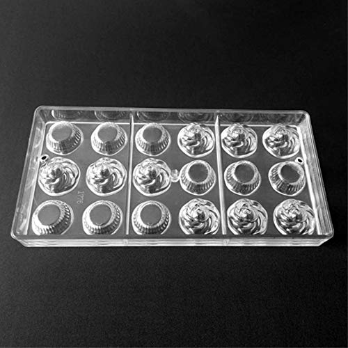 Polycarbonate Chocolate Mold DIY Candy Mould Clear Hard Plastic Bakeware Pastry Tools (19390) - color: 19390